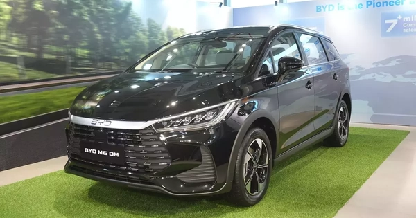 Mẫu MPV 7 chỗ BYD M6 đang bán ở Việt Nam có thêm phiên bản chỉ tiêu thụ 1,53 lít xăng/100 km